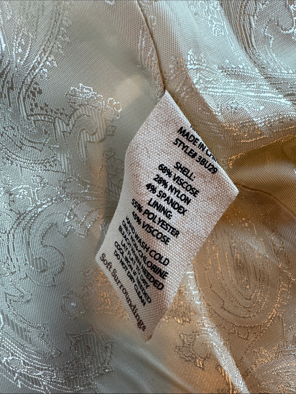 Soft Surroundings Cream Leopard Print Blazer Gold Rhinestone Buttons Size PXS - Picture 10 of 10